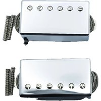Alnico 5 Magnet Chrome Covered Adjustable Poles Humbucker Pickups 7.6K/8.8K/16.6K for LP Guitars, Nickel Silver Cover&Base Plate