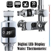 LED Digital Shower Pyrometer Temperature Monitor Electric LED Display Bathroom Shower Water Thermometer For Home Kitchen