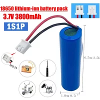 18650 1S1P 3.7V 3800mAh Rechargeable Li-ion Battery Pack for Bluetooth Speaker LED Light Backup Replacement Original Battery