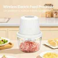 Portable Electric Garlic Mincer 400ML with 6 Blades - USB Charging Mini Vegetable Chopper for Home Cooking & Picnics