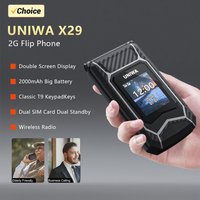 UNIWA X29 Old Man 2G Flip Mobile Phone GSM Senior Big Push-Button Flip Phone Dual Sim FM Radio Russian Arabic Keyboard Cellphone