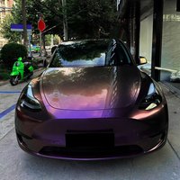Car Sticker Diamond Purple&Gold Wrapping Vinyl Film Color Change Film PET Bubble Free Decals Car Sticker Interior Exterior