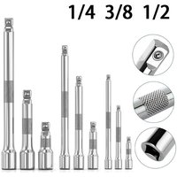 1/4" 3/8" 1/2" Drive Extension Set Ratchet Wrench Extension Bar Socket,50/100/150/250mm Ratchet Wrench Socket Extender Hand Tool