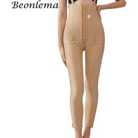 Women's Body Shapewear Thigh Liposuction Leggings Postpartum Leg Shaping Zipper Open Crotch 3 Breasted Tummy Control Panties