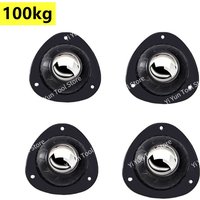 Roulettes de meubles en acier inoxydable, 4 pièces, roulettes auto-adhésives solides, roue universelle robuste 360 ° Rotation