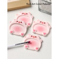 2pcs Cartoon Color Palette Nail Art Mixing Color Drawing Pallet Gel Polish Nail Painting Drawing Board Gel Polish Manicure Tools