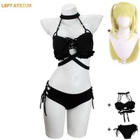 Anime DEATH NOTE Ryuk MisaMisa Amane Misa Cosplay Costume Wig Sexy Woman Black Swimsuit Halloween Stage Performance Suit