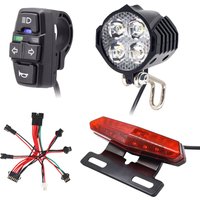 Ebike Turn Signal Rear Light Brake Include 36V 48V E-Bike Headlight with Switch DK336 For Electric Bike and Scooter Lamp