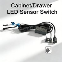 Touch Switch with Dimming Function Hand Scan Sensor Door Control LED Cabinet Sensor Switch for Wardrobe Closet Cupboard Lighting
