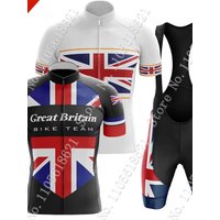AliExpress NONE GB Cycling Jersey 2026 Great Britain Set Summer Mens Cycling Short Sleeve Road Race Bike Shirts Suit Shorts MTB Maillot