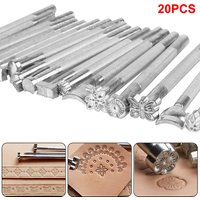 Leather Tool Accessories Stencil Printing Sculpture Knocking Flowers Arts And Crafts 20Pcs Carving Chisel Set DIY Carving
