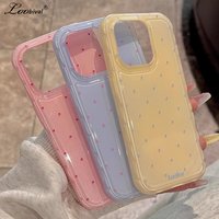 Ins Candy Color Polka Dot Phone Case for Samsung Galaxy S25 S24 S23 S22 S21 Note20 Note10 FE Ultra Plus 4G 5G Clear Back Cover