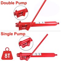 8 Ton Long Ram Hydraulic Jack Single/Double Pump Manual Engine Lifting Rod Heavy Duty Car Repair Garage Lifting Tool