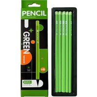 10 Pack Triangular Wood Pencils, Green, Break Resistant Anti-Smudge, Comfortable Grip for Back to School, Office and Art