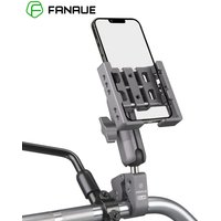 FANAUE Motorrad-Handyhalter, unterstützt mobiler Ständer, stoßfeste Stoßdämpferzelle für Motorräder, Fahrräder, ATV/UTV
