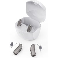 Aides auditives Mirasing, aide auditive Bluetooth RIC - BTE rechargeable 2025 avec suppression du bruit et étui de chargement