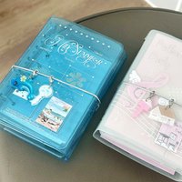 Korean Tri-Fold Notebook A7 Binder Journal Ultra-Transparent Cover Postcard Storage Pages Planner Portable Schedule Scrapbooking
