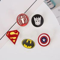 2026 uu HOT 5pcs Marvel Avengers Superhero Captain America Enamel Lapel Pin Trend Spiderman Badge Clothing Backpack Accessories