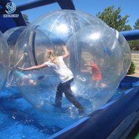 1.3-2.5m Diameter Inflatable Leg Water Walking Ball Transparent with Zipper for Water Playground Swimming Pool Rivers Ponds