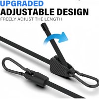 1PCS Heavy Duty Luggage Packing Ropes Elastic Bungee Cord Tie Strap with Carabiner Hooks for Cycling Camping Outdoor Accessories
