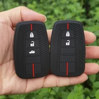 Silicone Car Remote Key Case Cover Bag for Toyota C-HR CHR Prius RAV 4 Camry Corolla 2017 2018 2020 2021 Keychain Accessories