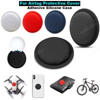 For Apple Airtag Adhesive Silicone Protective Case Anti-Lost Scratch Stick-On Holder for Air Tag Cover Luggage Drone Remote&More