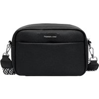 Grace Compact Zipper Crossbody Camera Purse, Versatile Black PU Shoulder Bag Matching Blazers and Daily Outfits