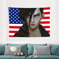 Oshu Wall Hanging Tapestry Pit Fighter Vi American Flag Printed Tapestry Home Decoration Bar Outdoor Festival Wall Hanging