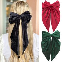 Red Black Gig Bow Hairpin Barrettes Girls New year Velvet Hair Clip Clmaps For Women Korean Elegant Hair Accessories Hair Pin