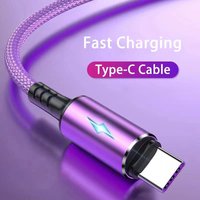 6A LED Fast Charging Type C Cable Intelligent Current Display 1.2M 2M Durable Stable For Huawei Xiaomi Honor Redmi Data Cable