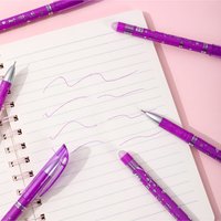 27/32Pcs Erasable Pen Refills Magic Gel Pens Rod Washable Handle 0.5mm Purple Ink Office School Supplies Stationery