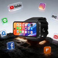 New 3.97‘’ Screen Smart Watch Phone 8GB RAM 256GB ROM Android 12.0 Face Unlock 2000mAh 4G LTE Type-C OTG Detachable Smartwatch