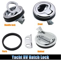 20-1Pieces 2 Inch Boat Deck Hatch Lock Flush Pull Slam Latch Stainless Steel Round Handle Door Lock Locker For Marine RV Yacht