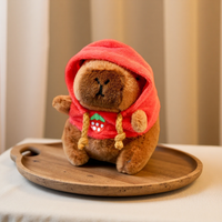 Cute Small Size 9-13CM Capybara Plush Toy With Wings Hoodie Simulation Capybara Doll Fluffty Toy Birthday Gifts