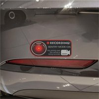 Warning Sticker for Tesla Model 3 Y S X Sentinel Mode Recorder Electrostatic Sticker Warning Anti Theft Stickers Car Accessories