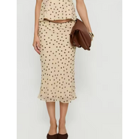 Womens Casual Midi Skirt Elegant Polka Dot Print Bodycon Pencil Skirt for Party Workout Daily Wear Summer Y2K Streetwear OL New