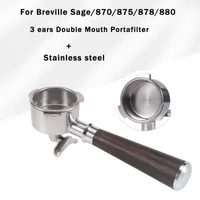 54MM Stainless Steel Coffee Portafilter for Breville Sage 870/875/878/880 Bottomless/Double Spout Coffee Handle Filter Tool
