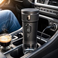 Draagbare espressomachine, DC12V reiskoffiezetapparaat voor auto en camping, compatibel met Nespresso capsules, warm en koud brouwen