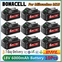 Do baterii Milwaukee M18 6000mAh 18V Li-Ion M18B5 48-11-1860 48-11-1850 48-11-1840 48-11-1830 48-11-1820 Baterie zamienne