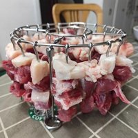 Stainless Steel Vertical Grill Rack String Grill Detachable Skewer Holder 12/24/49 Vertical Barbecue Skewer Bracket