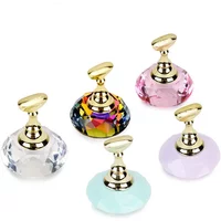 Magnetic Nail Art Display Stand with 5 Practice Tips, Manicure Tool Set for Acrylic Nail Training and Crystal Nail Design Showca