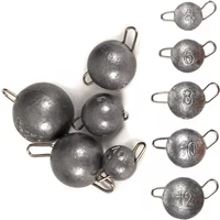 10pcs/lot Fishing Cheburashka Sinker Jig Head Bullet Weights Lead Sinker For Soft Lure Quick Change Fishing Accessories 2g-12g