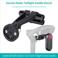 Bracket Mount for Garmin Varia Radar Taillight, Compatible with GoPro and DJI Action Cameras, Bicycle Saddle Clip