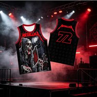 2026 Metallica M72 World Tour Basketball Jersey Summer Sports Vest Breathable Quick Drying Family Clothing Y2K New Comfort