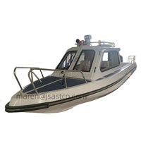 New Design Fiberglass High Speed Outboard Sport Yacht 10 Person Fishing Speed Boat 40-60HP Engine with Speed 30-45km/h