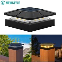 Solar Post Cap Lights Zewnętrzne wodoodporne oświetlenie pokładowe LED z 2 trybami kolorów 4x4 Światło słupków ogrodzeniowych do wystroju ogrodu na patio
