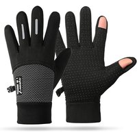 AliExpress NONE Winter Men Cycling Gloves Hiking Fleece Water-Repellent Windproof Touchscreen Anti-Slip Flip-Top Delivery Rider Outdoor Gloves