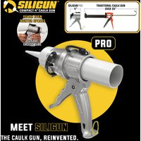 SILIGUN™ PRO Compact 24:1 Caulking Gun DESCRIPTION Portable Lightweight Handheld Sealant Applicator Home Construction Project