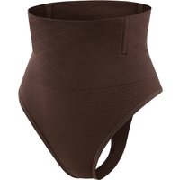 Thin Thong Women's Strong Hip Lift Tummy Control Panties with Fishbone Steel Boning Waist Cincher Mid-High Waist Shaper