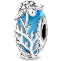 925 Sterling Silver Charms Bead Turtle Glass Beads Dangle Fit Original Bracelet DIY Women Jewelry Gift